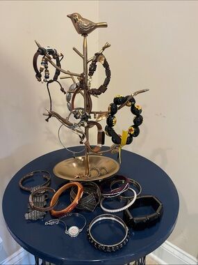 Bundle Assorted Black and Brown Women's Bracelets - Mixed Stackable Set